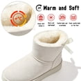 thumbnail image 4 of Knivor Cozy Winter Boots for Women Fuzzy Warm Ankle Snow Boots with Back Bow Detail Stylish Slip On Short Boots for Casual Cold Weather Outdoor Wear, 4 of 9