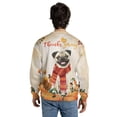 thumbnail image 5 of Happy Thanksgiving Pug with Turkey Pumpkins Autumn Vibes All Over Print 3D Sweatshirt Unisex Merch Dog Lover Gifts - 12018, 5 of 6