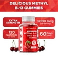thumbnail image 5 of Vitamatic Vitamin B12 5000 Mcg 120 Gummies - Energy & Nervous System Support - Non-GMO & Gluten Free, 5 of 11