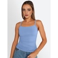 thumbnail image 5 of Womens Adjustable Camisole Sleeveless Square Neck Spaghetti Strap Tank Tops Basic Shirt S, 5 of 8