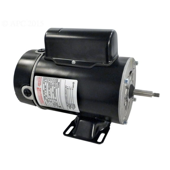 The Pool Supply Shop 1 HP Black and Silver Dual Speed Round Flange Pool Motor
