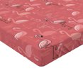 thumbnail image 4 of Ambesonne Tropical Jungle Fitted Sheet, Cartoon Flamingo, Twin Size, Pastel Pink Pale Pink, 4 of 5