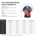 thumbnail image 5 of Sikiie Eagle Head With American Flag Men's Wrinkle Free Untucked Cuban Shirt Business Casual Button Down Shirts Short Sleeve ShirtMedium, 5 of 5