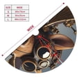 thumbnail image 3 of Rateoe Steampunk Squirrel Pilot Print Christmas Tree Skirt 48" for Xmas Holiday New Year Party Circle Tree Mat Ornaments Decoration, 3 of 7