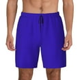 thumbnail image 2 of Picia Darkblue pattern Mens Swim Trunks with Compression Liner Stretch Beach Shorts Quick Dry with Zipper Pockets No-Chafing Board Shorts-Small, 2 of 9