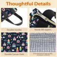 thumbnail image 4 of Dark Blue Princess Castle Pattern Insulated Lunch Bag for Women & Adults,Large Portable Soft Cooler Lunch Bag,Thermal Food Storage Tote with Pearl Cotton,8.66L,8.75x5.75x9.5 Inch, 4 of 6