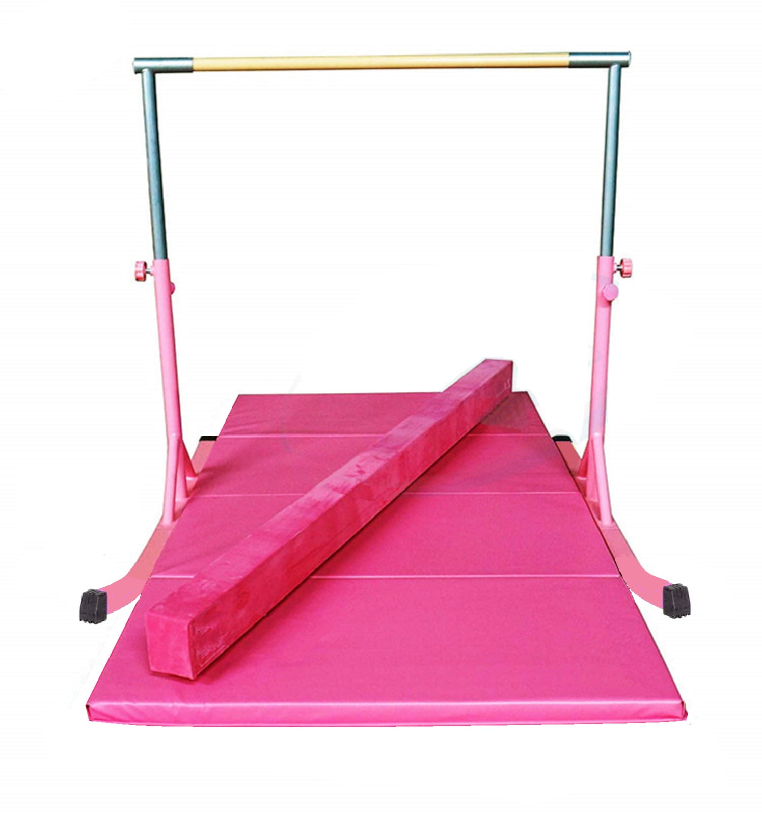 Pink Adjustable Horizontal Kip Training Bar Gymnastics Junior Kip Bar 