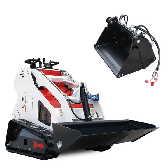 DigMaster 13.6 HP B&S Gasoline Engine Mini Skid Steer Track Loader EPA Certified for Farm Construction and Landscaping