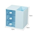 thumbnail image 4 of de Toca Caja de Almacenamiento de Lápices Compartimentos Accesorios Multifunción Suministros de Escritorio Portátil para Oficina Azul Soledad Titular de almacenamiento de pluma, 4 of 10