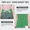 thumbnail image 6 of Green Bigfoot and Campfire Pattern Apron-Garden Aprons for Women with Pockets-Cotton Linen Waterproof Kitchen Cooking Gardening Aprons Adjustable for Kitchen,Cooking,BBQ and Salon 33x27 Inch, 6 of 7