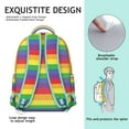 thumbnail image 2 of Geometric Rainbow Backpack Colorful Abstract Artistic School Bag with Fashion Pop Art for Students, 2 of 6