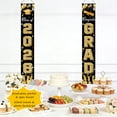 thumbnail image 7 of Graduation Porch Sign Class Of 2026 Banner Congrats Grad Door Banner Graduation Yard Sig for Home School Indoor Outdoor Party Supplies Black Design 3, 7 of 7