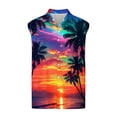 thumbnail image 2 of Fancifize Men's Big and Tall Sleeveless Shirts 3D Printed Button Up Tropical Beach Tank Top Summer Collered Casual Tank Shirt, 2 of 4