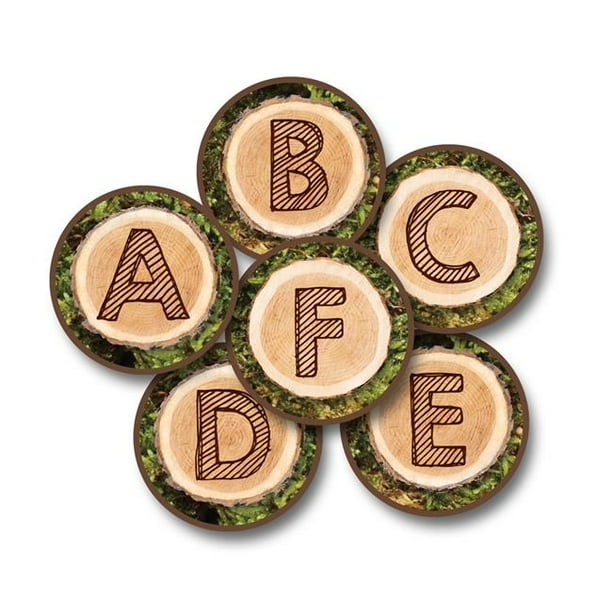 Carpets for Kids 12 in. AZ Alphabet Tree Carpet Round Rug Set of 26