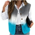 thumbnail image 2 of Gamivast Gradient Fleece Vest for Women Plus Size Round Neck Sleeveless Outerwear with Pockets Lightweight Button Down Jackets Fall Fashion Outfits 2025, 2 of 5