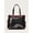 Burgundy {bow}, variant on Lolita Style PVC Ita Tote Bag for Women, Ruffle Edge Bowknot Decor, Clear Display Window, Zipper Closure, Large Capacity Shoulder Bag for Anime Pin Display Daily Use (17.32"x1.97"x12.60", 0.93lb)