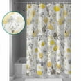 thumbnail image 3 of 60x72 Inch Shower Curtains for Bathroom Yellow Grey Botanical Fabric Bath Curtain Decor Spring Floral Watercolor Waterproof Restroom Curtains Shower Set Accessories with 12 Hooks 60 Inch, 3 of 6