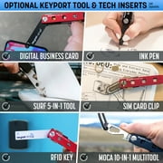 Keyport Pivot 2.0 Key Organizer Keychain (Red Aluminum) - EDC Multi-Tool + Lost & Found All-in-One