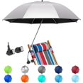 thumbnail image 1 of Parasol de Plage avec Pince, Parasols UPF50+ Réglables à 360 ° pour Chaise de Plage (Chaise Non Incluse), 1 of 10