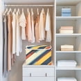 thumbnail image 4 of Yayeee Collapsible Cube Storage Bin with Lid Fabric Closet Decorative Basket with Handles, Retro Colorful Stripes, 4 of 7