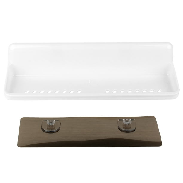 Práctico estante de almacenamiento de plástico para baño, organizador, estante de ducha