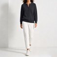 thumbnail image 6 of Edvintorg Sweaters for Women Casual Loose Button Knit Sweater Long Sleeve Crew Neck Pullover Top Plus Size Clothes for Women Black M, 6 of 9
