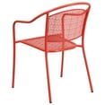 thumbnail image 4 of Flash Furniture Oia Commercial Grade 5 Pack Coral Indoor-Outdoor Steel Patio Arm Chair with Round Back, 4 of 6
