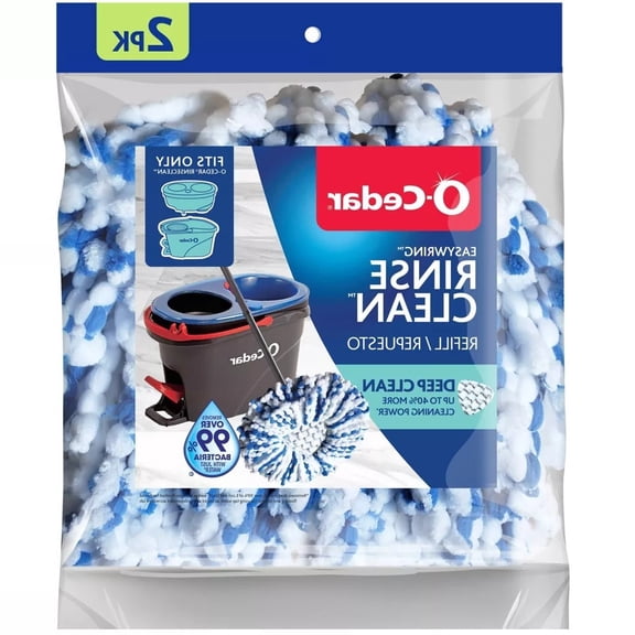 O-Cedar RinseClean Deep Clean Mop Head Replacement - 2pk