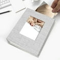 thumbnail image 5 of Small Photo Album 4x6 Slip-in Picture Album 50 Pages Holds 100 Photos, Portable Photo Book 4x6 for Wedding Family Baby Travel Grey, 5 of 6