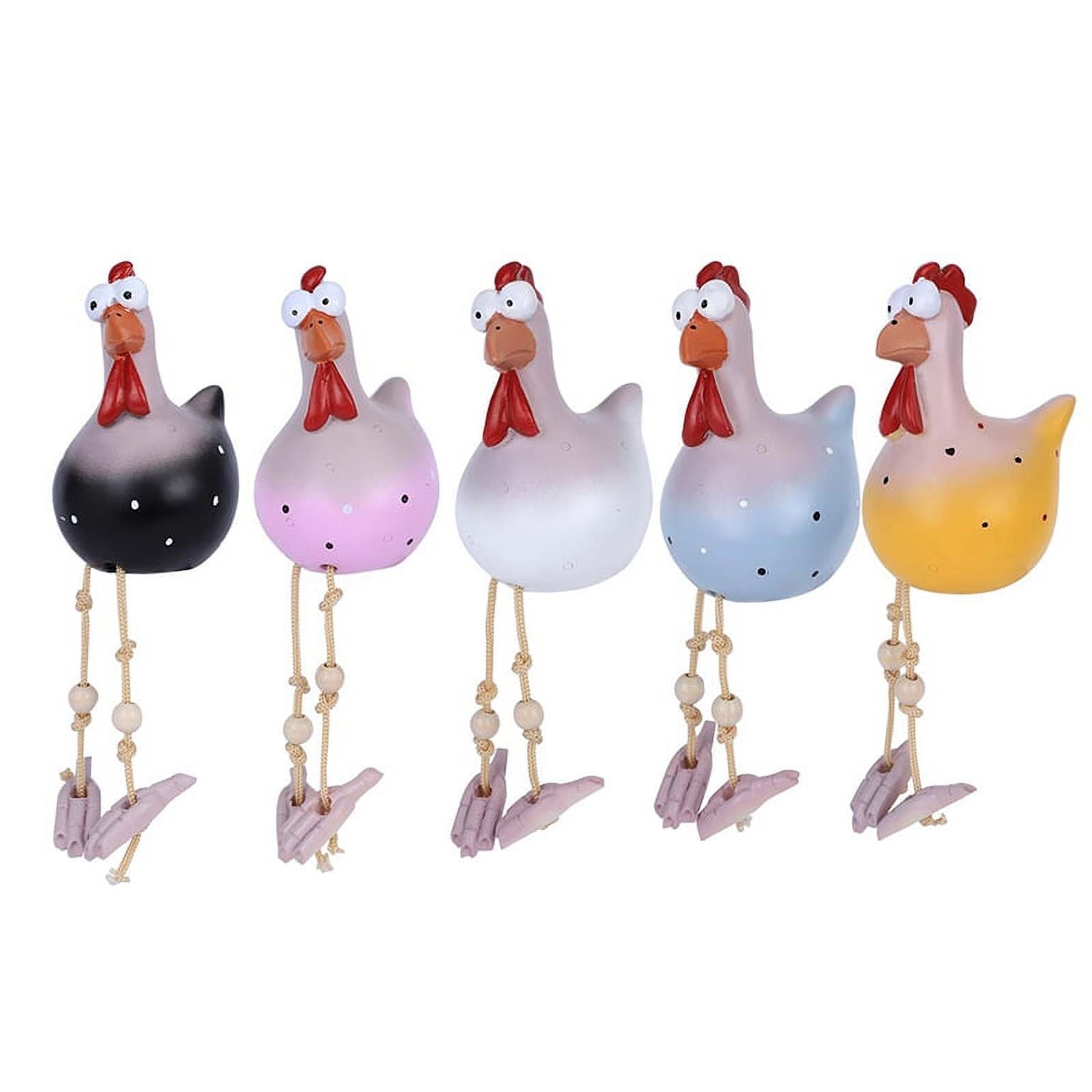 Funny Chicken Fence Decor Statues Home Garden Farm Yard Decorations Sculpture
