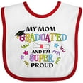thumbnail image 3 of Inktastic My Mom Graduated and I'm Super Proud Boys or Girls Baby Bib, 3 of 4