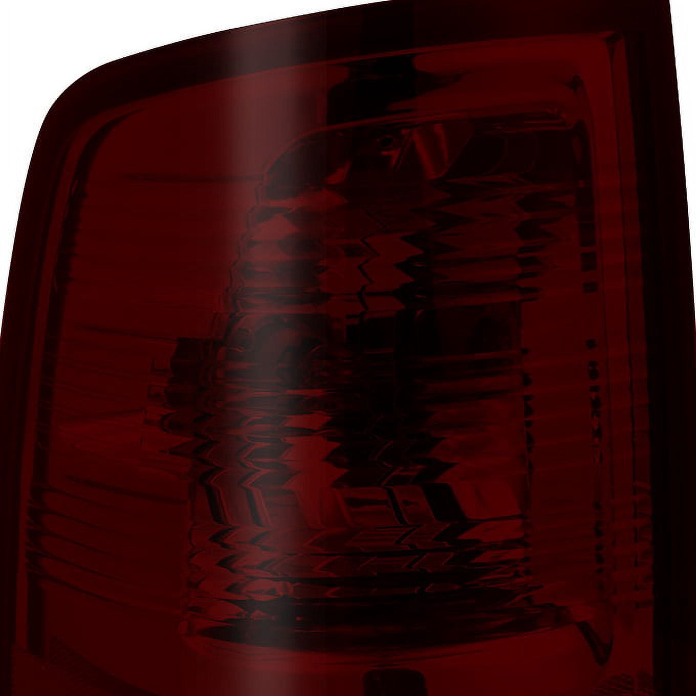 AKKON - For 09 10-18 Dodge Ram 1500/2500/3500 Pickup Rear Dark Red Smoked Tail Lights Driver Left + Passenger Right Side Pair