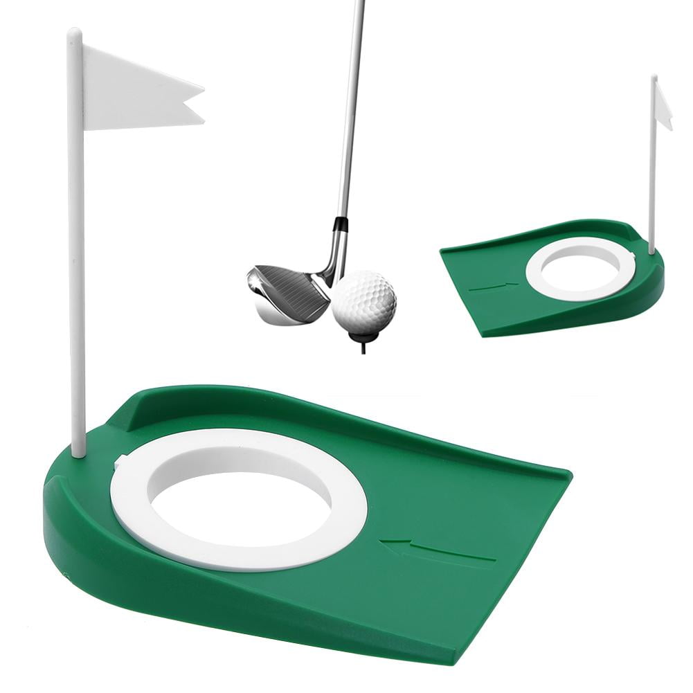 OTVIAP Indoor Outdoor Plastic Golf Putting Cup Practice Aids with Adjustable Hole White Flag, Golf Putting Cup,Putting Cup