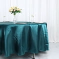 thumbnail image 5 of BalsaCircle 108" Round Satin Tablecloth Peacock Teal Round Table Linen, 5 of 8