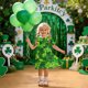 thumbnail image 2 of Niñas Vestido de Día de San Patricio Manga Corta Cuello Redondo Casual para 3-12 Años Niños Verano, 2 of 9