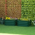 thumbnail image 2 of Outsunny 2-Pieces Raised Garden Bed with Galvanised Steel Frame, Green, 2 of 10