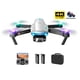 thumbnail image 2 of Dron Teledirigido Evitación de obstáculos LED 2.4GHz FPV RC Quadcopter (Cámara dual 2 Batería gris), 2 of 9