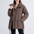 thumbnail image 3 of Winter Warm Coats for Womens Fashion Plus Size Strap Hooded Pile Collar Fringed Hoodie, 3 of 7