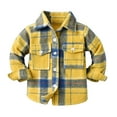 thumbnail image 2 of Boys' flannel Shirt Jacket Yellow 130, 2 of 3