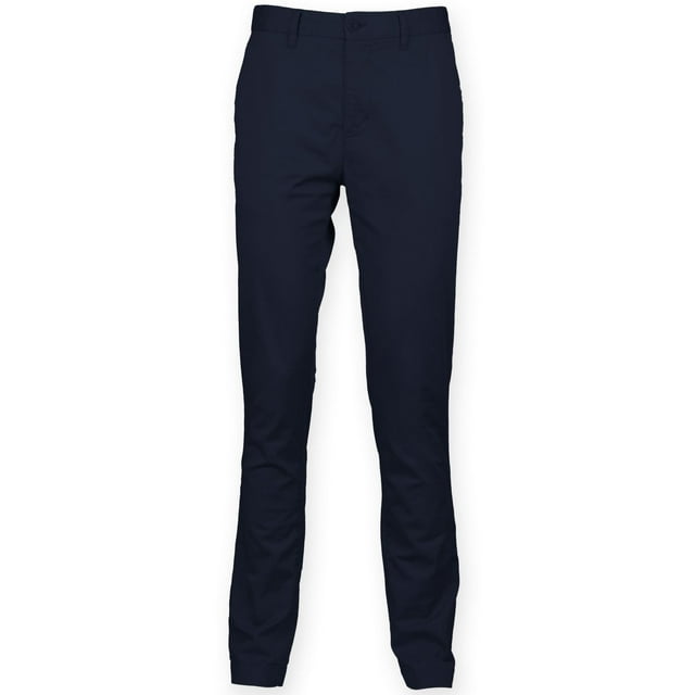 Front Row Mens Cotton Rich Stretch Chino Trousers