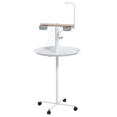 thumbnail image 5 of Glavbiku Bird Stand with Wheels,Perches,Feed Bowls, Round Tray,Bird Play Stand for Parrot,54"H,White, 5 of 10
