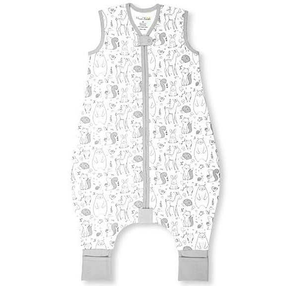 Mama Cheetah Toddler Sleep Sack with Feet, 1.0 TOG Organic Cotton Baby Sleeping Bag with Legs, Wearable Blankets for Walkers w/ 2-Way Zipper, Baby Sleep Sack for Girls & Boys, Early Walker 6-18 Month