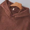 thumbnail image 4 of Scyoekwg Long Sleeve Shirts for Women Winter Warm Fleece Hoodies with Pocket Tshirt Dressy Casual Blouse Loose Lightweight Solid Color Tops for Women Trendy Pullover (Brown,S), 4 of 4