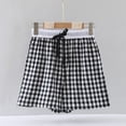 thumbnail image 2 of Umfun Women's Plaid Skirt Elastic Drawstring Waist Casual Summer Skirt with Pockets, 2 of 7