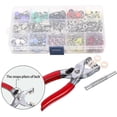 thumbnail image 3 of Snap Fasteners Kit 200 Sets 10 Colors Five-prong Buckles Hollow Solid, 3 of 5