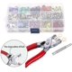 thumbnail image 3 of Snap Fasteners Kit 200 Sets 10 Colors Five-prong Buckles Hollow Solid, 3 of 5
