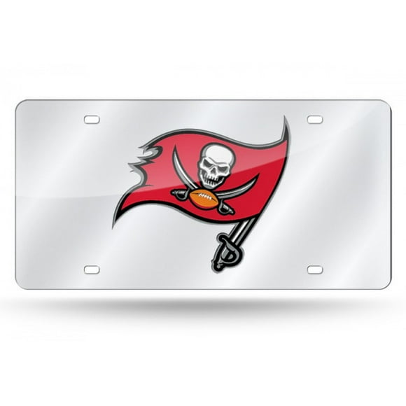 Tampa Bay Buccaneers Silver Laser License Plate