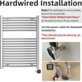 thumbnail image 4 of HEATGENE Smart Towel Warmer with Timer and Temperature Control, Large Smart Liquid Filled Towel Rails, Plug-in/Hardwired Towel Rack Heater Compatible with Google Home, Chrome, 4 of 9