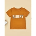 thumbnail image 2 of Toddler Summer T-Shirts, Casual Short Sleeve Letter Print Round Neck Loose Fit Tops, 2 of 9