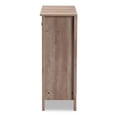 thumbnail image 4 of Baxton Studio Derek Bois Naturel Fini 3 Portes Armoire à Chaussures, 4 of 7